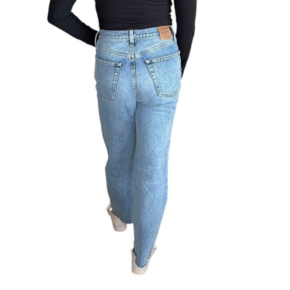 TOTEME Classic Cut Denim Light Wash Ankle Frayed Denim Jeans Women's Size 27 - Picture 4 of 14